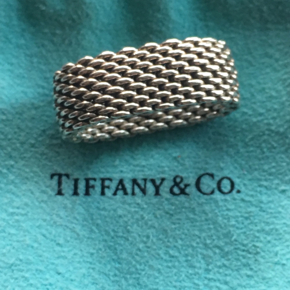 Tiffany & Co classic silver mesh ring